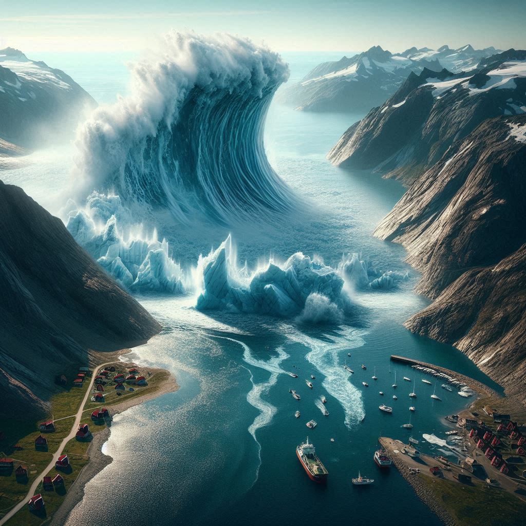 Un glaciar provoca un tsunami gigante y hace temblar la Tierra durante 9 días