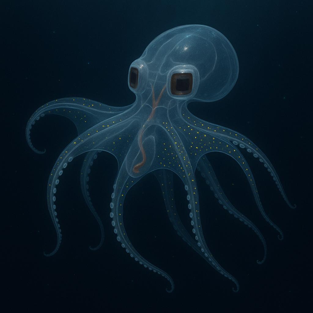 Pulpo de cristal: el fantasma transparente del océano profundo